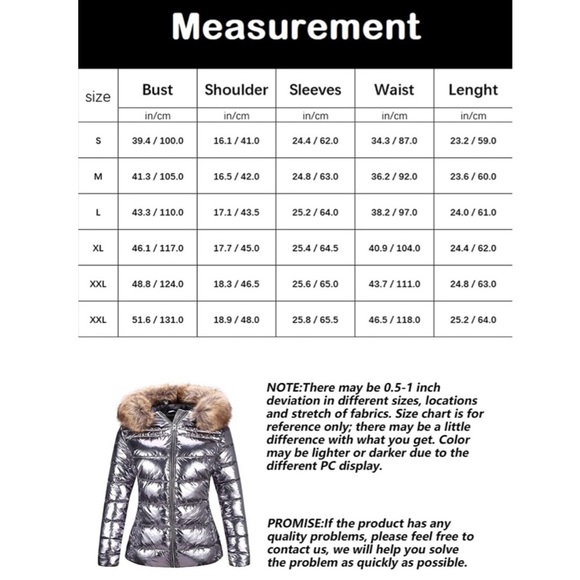 Lightweight Puffer Jacket Warm Coat Hooded with Fur Collar Silver - Picture 6 of 6